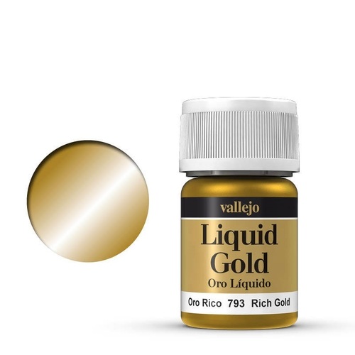 Vallejo Model Colour Metallic Rich Gold (Alcohol Base) 35 ml Acrylic Paint [70793]