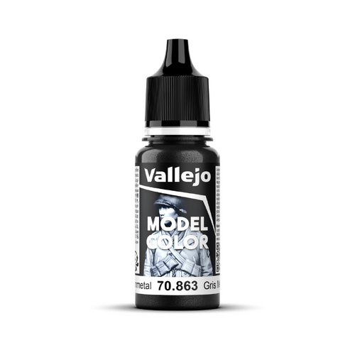 Vallejo Model Colour #198 - Gunmetal - 18 ml Metallic Acrylic Paint