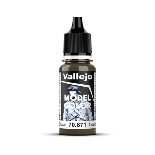 Vallejo Model Colour #144 - Leather Brown - 18 ml Matt Acrylic Paint