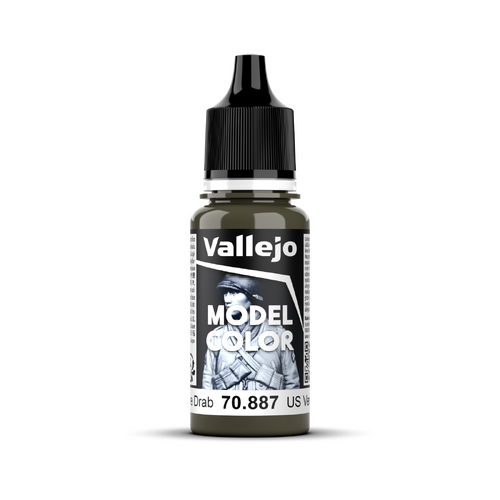 Vallejo Model Colour #122 - US Olive Drab - 18 ml Matt Acrylic Paint