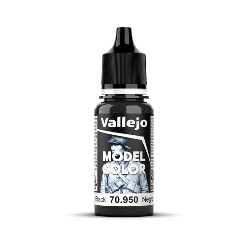 Vallejo Model Colour #191 - Black - 18 ml Matt Acrylic Paint