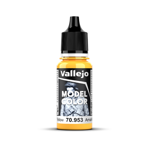 Vallejo Model Colour #027 - Flat Yellow - 18 ml Matt Acrylic Paint
