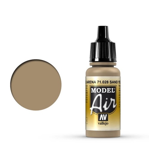 Vallejo Model Air Sand Yellow 17 ml Acrylic Airbrush Paint [71028]