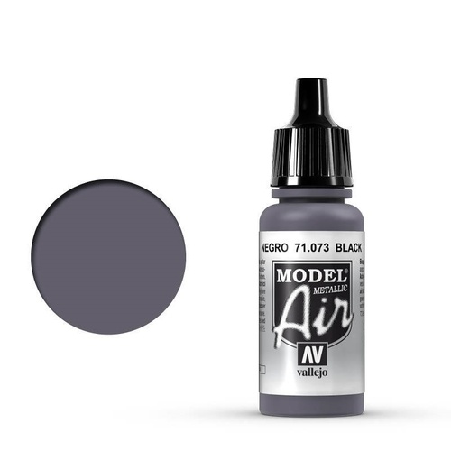 Vallejo Model Air Black Metallic 17 ml Acrylic Airbrush Paint [71073]