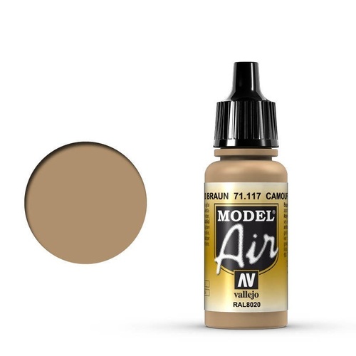 Vallejo Model Air Camouflage Brown 17 ml Acrylic Airbrush Paint [71117]
