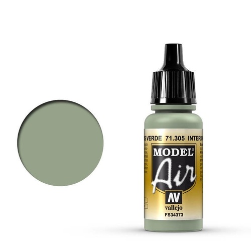 Vallejo Model Air Interior Grey Green 17 ml Acrylic Airbrush Paint [71305]