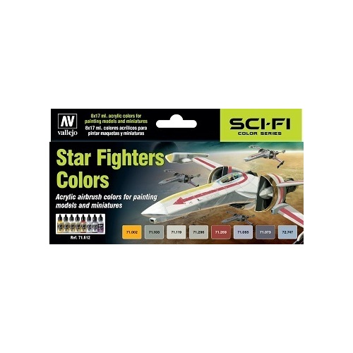 Vallejo Model Air Star Fighters 8 Colour Acrylic Airbrush Paint Set [71612]