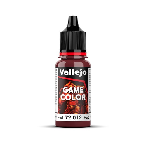 Vallejo Game Colour Scarlet Red 18ml Acrylic Paint - New Formulation