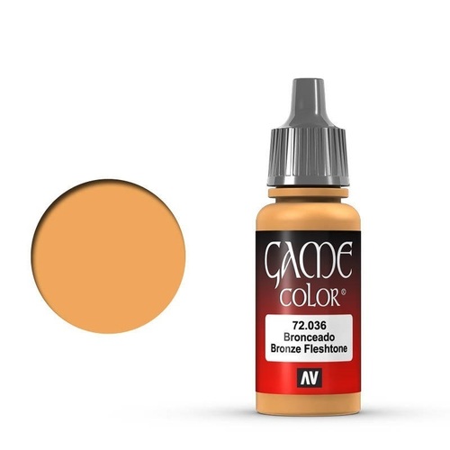 Vallejo Game Colour Bronze Fleshtone 17 ml Acrylic Paint [72036] - Old Formulation