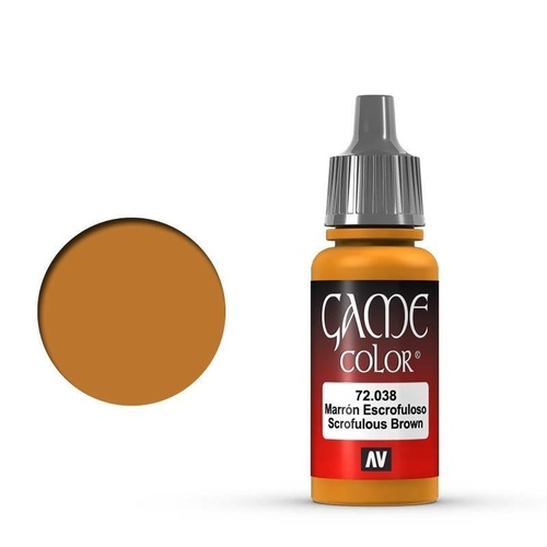 Vallejo Game Colour Scrofulous Brown 17 ml Acrylic Paint [72038] - Old Formulation