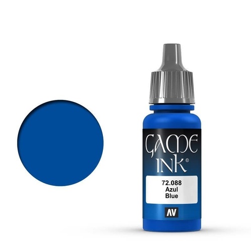 Vallejo Game Colour Ink Blue 17 ml Acrylic Paint [72088] - Old Formulation