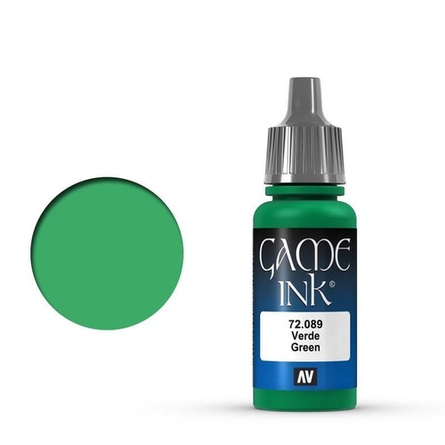 Vallejo Game Colour Ink Green 17 ml Acrylic Paint [72089] - Old Formulation