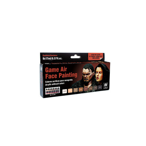 Vallejo Game Air Special Set Face Painting (by Angel Giraldez) 8 Colour Set [72865]
