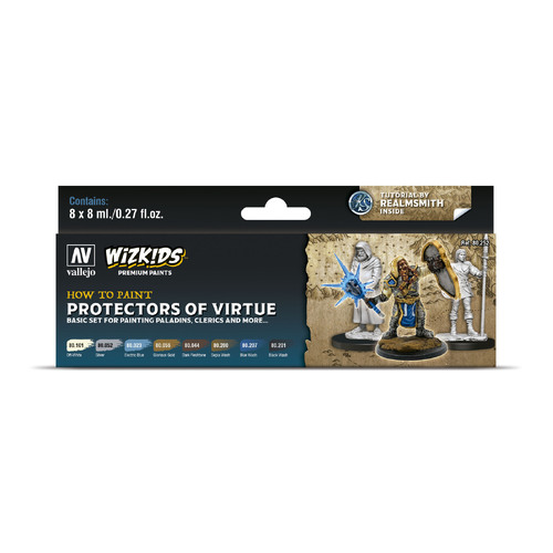 Vallejo Wizkids Premium set: Protectors of Virtue Acrylic Paint Set (8 Colour Set) [80252]