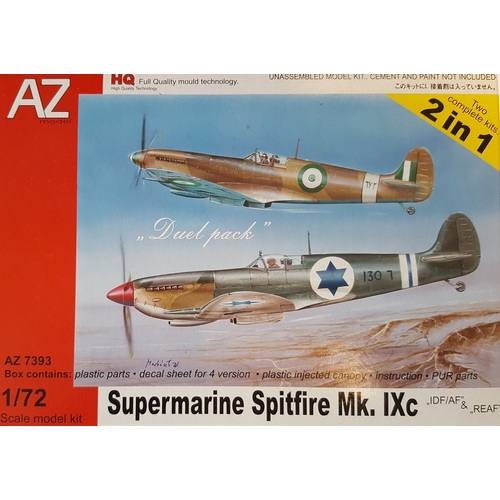 AZ Models 1/72 Spitfire Mk.IX IDF/REAF 2in1 Plastic Model Kit [AZ7393]
