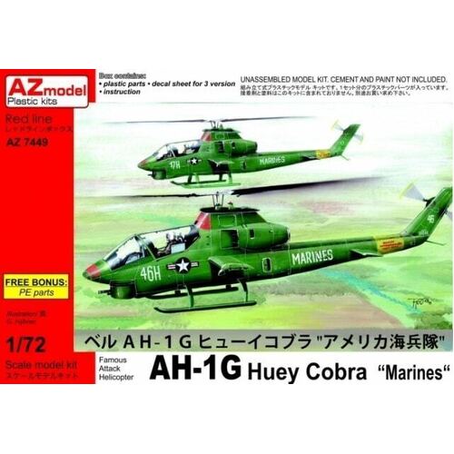 AZ Models 1/72 AH-1G Huey Cobra Marines Plastic Model Kit [AZ7449]