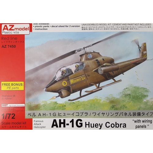 AZ Models 1/72 AH-1G Huey Cobra w/panels Plastic Model Kit [AZ7450]