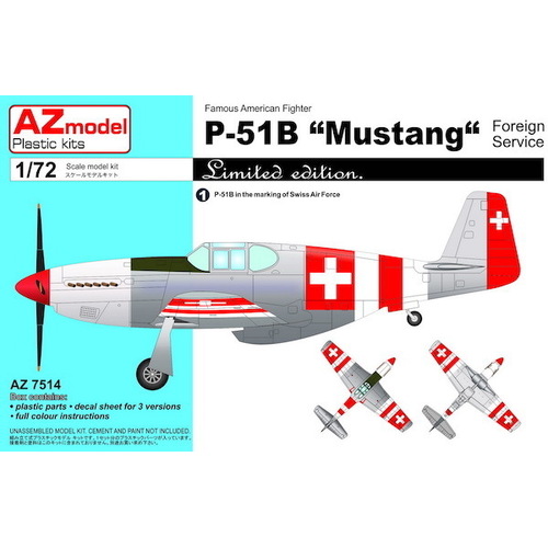 AZ Models 1/72 P-51B Mustang Foreign Plastic Model Kit [AZ7514]