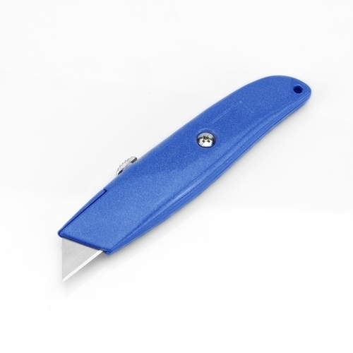 Bravo Handtools Utility Knife, Metal Handle with Retractable Spare Blades [181483]