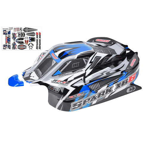 Team Corally - Polycarbonate Body - Spark XB6 - Blue - Cut - Decal Sheet - 1 pc