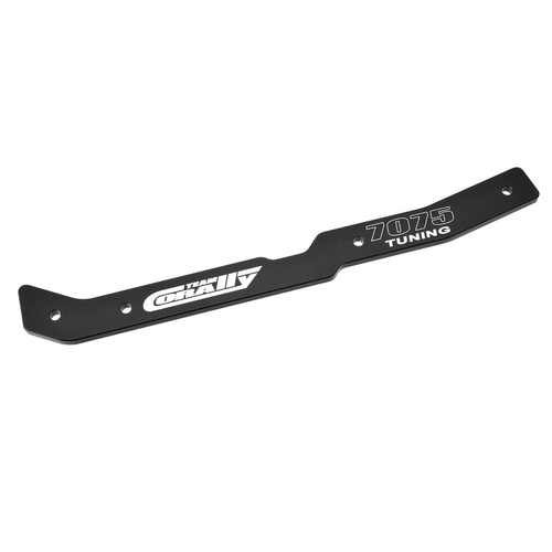 Team Corally - Chassis Stiffener - XTR - Center - Swiss Made 7075 T6 - 3mm - Hard Anodised - Black - Made in Italy - 1 pc