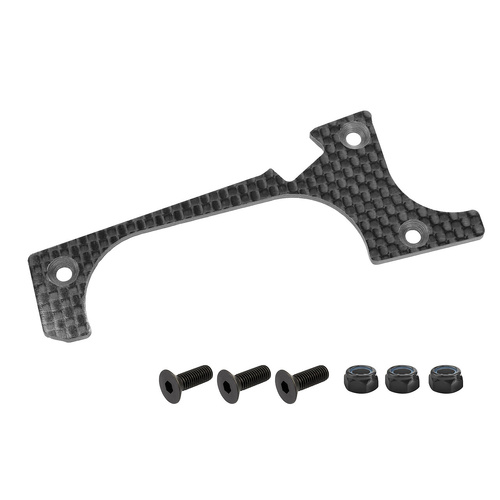 Team Corally - Suspension arm stiffener - Lower Front - Right - Graphite 3mm - 1 pc