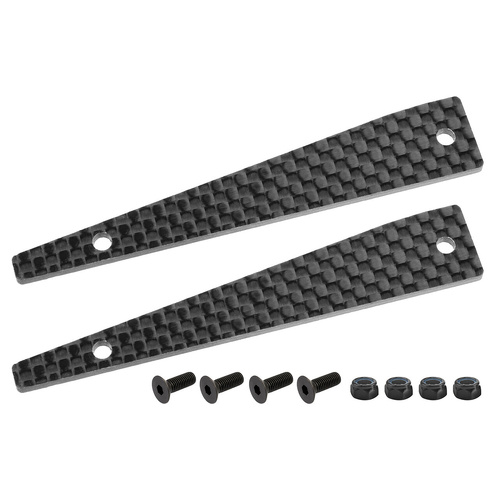 Team Corally - Suspension arm stiffener - Upper Front - Left/Right - Graphite 2mm - 2 pc