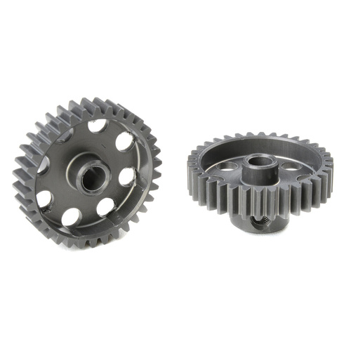 Team Corally - 48 DP Pinion - Short - Hard Anodised AL7075 - 34 Teeth - Shaft Dia. 3.17mm