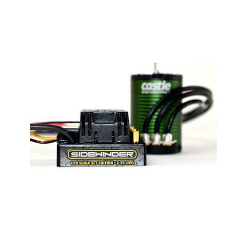 Castle Creations Sidewinder Sct Brushless Esc, 1410-3800Kv Sensored Motor Combo - Cse010012302