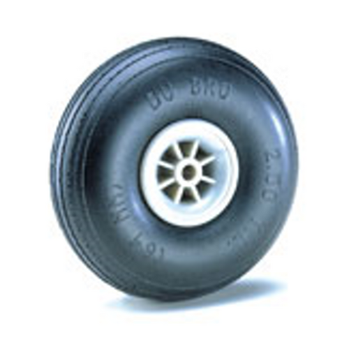 DUBRO 225TL 2-1/4in DIA TREAD LIGHT WHEELS  (1 PAIR PER CARD)