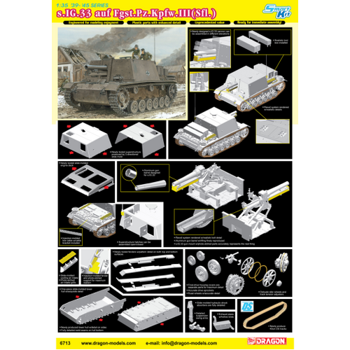 Dragon 1/35 s.I.G.33 auf Fgst.Pz.Kpfw.III(Sfl.) Plastic Model Kit