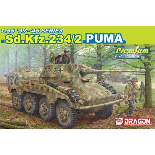 Dragon 1/35 Sd.Kfz.234/2 Puma (Premium) Plastic Model Kit [6943]