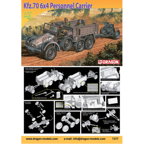 Dragon 1/72 Kfz.70 6x4 Personnel Carrier [7377]