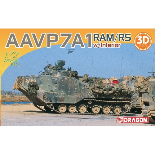 Dragon 1/72 AAVP7A1 RAM/RS w/Interior Plastic Model Kit [7619]