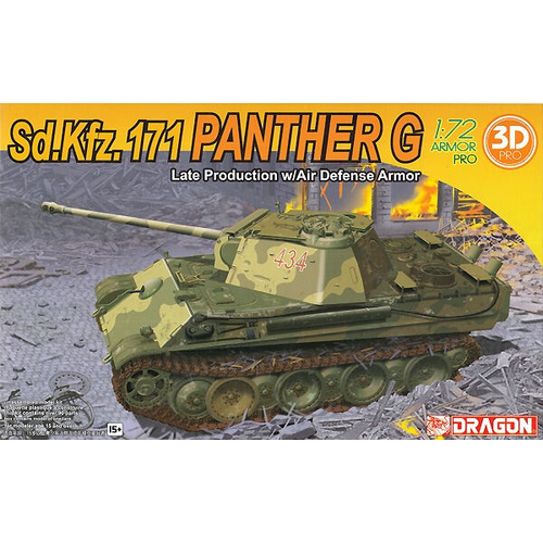 Dragon 1/72 Panther G Late Production w/Air Defense Armor Plastic Model Kit [7696]
