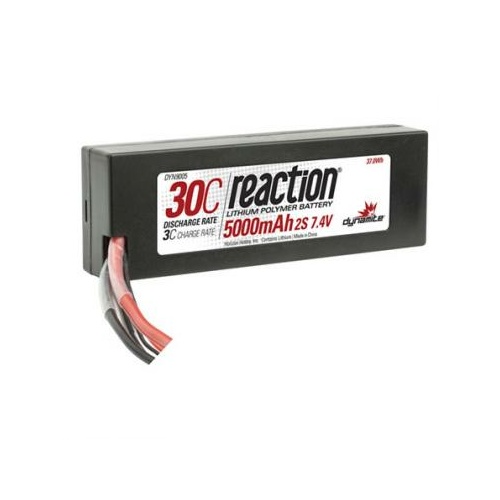 Dynamite Reaction 7.4V 5000Mah 2S 30C Lipo Hard Case: Ec3 - Dyn9005Ec