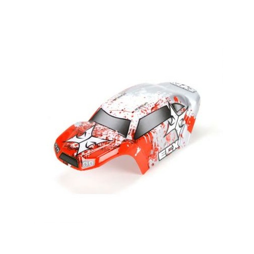 Ecx Body Set, Decorated Red/White 1/24 Temper - Ecx200008