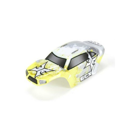 Ecx Body Set, Decorated Yellow/White 1/24 Temper - Ecx200009