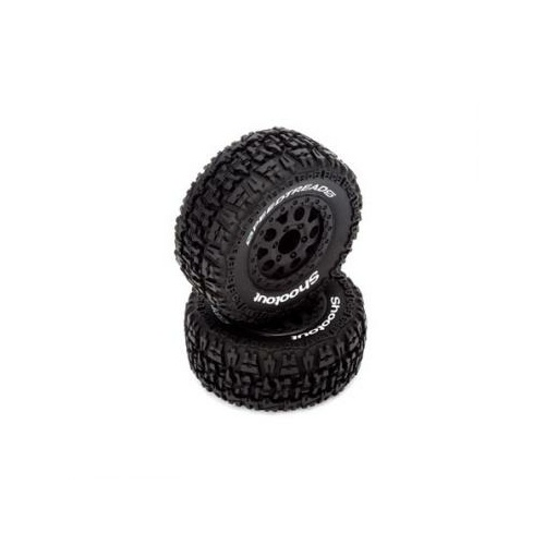Ecx Black Premounted Tire Set - 2 Suit Torment - Ecx4003