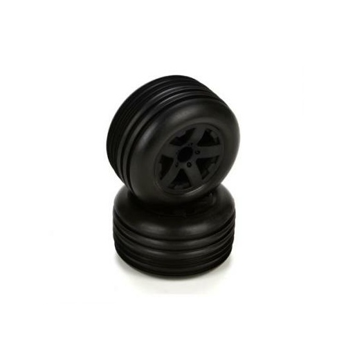 Ecx Fr Tire, Premount, Black Wheel- 2:1:10 2WD Circuit - Ecx43005
