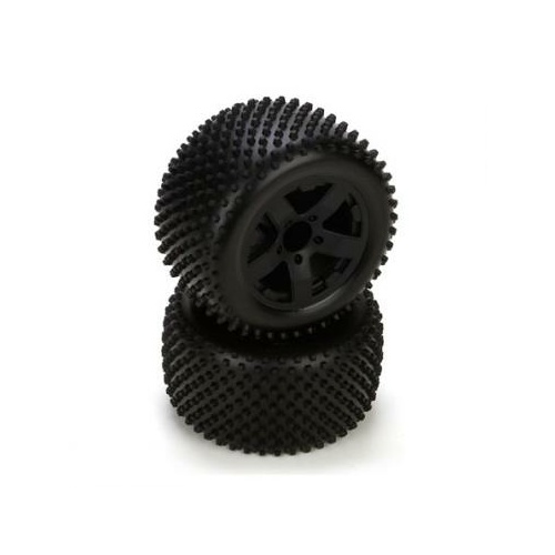 Ecx Circuit Tire, Premount, Black Wheel - 2 - Ecx43006