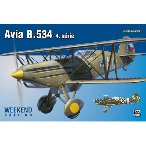 Eduard 1/72 Avia B.534 IV. s??rie Plastic Model Kit