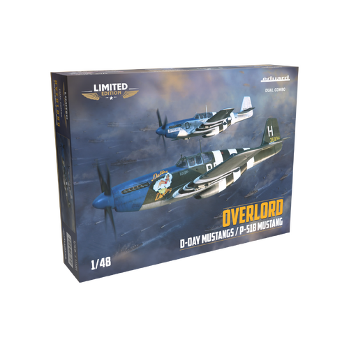 Eduard 1/48 Overlord: D-Day Mustangs / P-51B Mustang Dual Combo Plastic Model Kit
