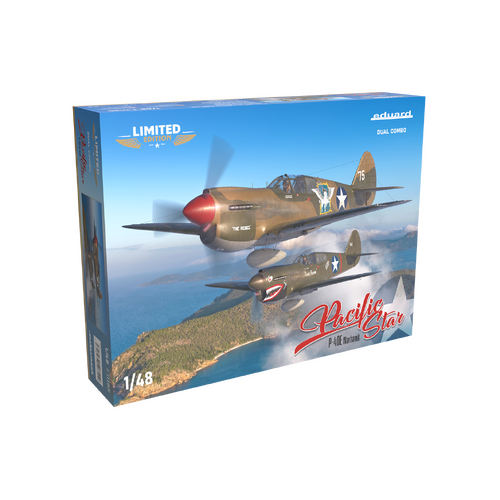 Eduard 1/48 Pacific Star P-40E Warhawk Dual Combo Plastic Model Kit *Aust Decals*
