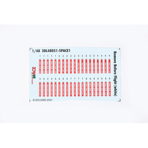 Eduard 1/48 Remove Before Flight (white) Space Decals [3DL48051]