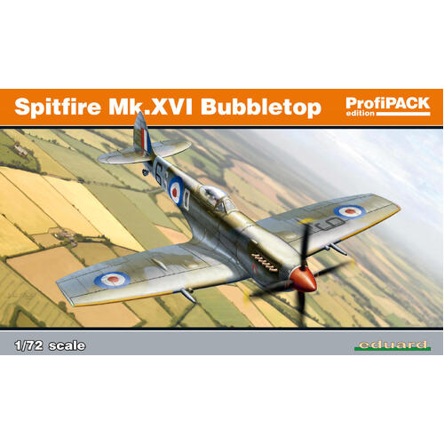 Eduard 1/72 Spitfire Mk.XVI Bubbletop Plastic Model Kit