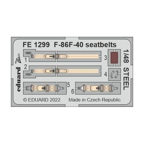 Eduard 1/48 F-86F-40 Sabre seatbelts Steel Photo etched parts [FE1299]