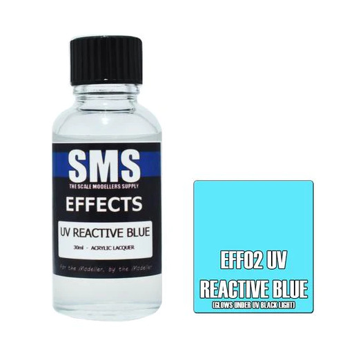 SMS EFF02 Acrylic Lacquer Effects Uv Reactive Blue 30ml