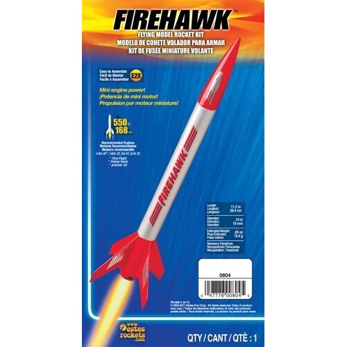 Estes Firehawk Beginner Model Rocket Kit (13mm Mini Engine) [804]