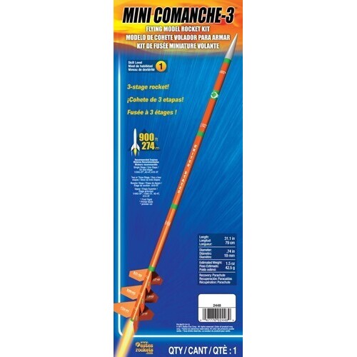 Estes Mini Comanche 3 (3 stage) Advanced Model Rocket Kit (13mm Mini Engine)